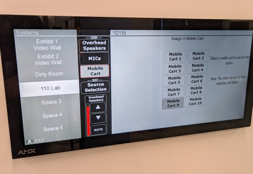 Large AV Control Touch Panel